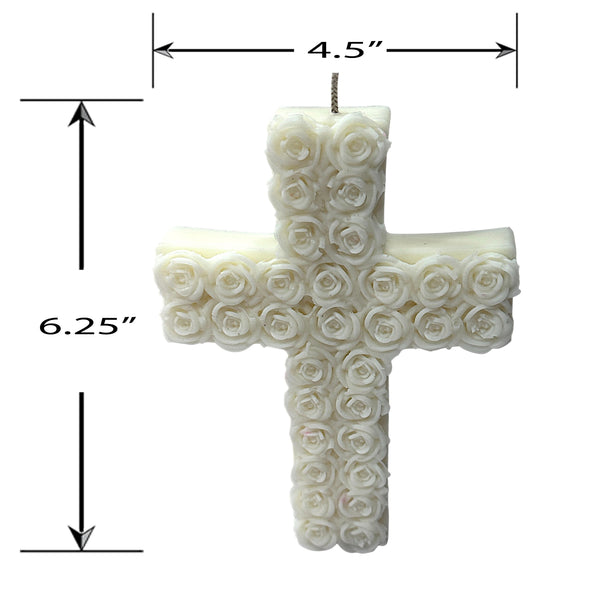 CROSS OF FAITH CANDLE - WHITE