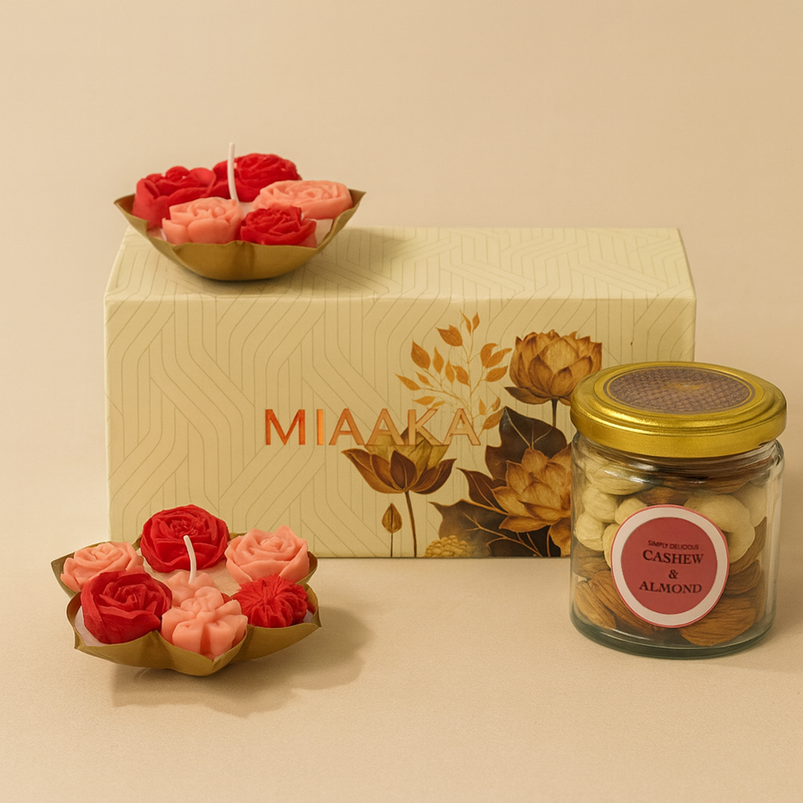 FESTIVE ROYAL URLI GIFT SET - VELVET ROSE
