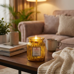 Ethereal Radiance Jasmine Aura Candle in Glass Jar
