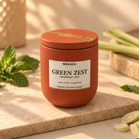 Green Zest – Lemongrass & Mint — Ceramic Blossom Candle