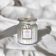 Luxury Fresh Aqua Wave Scented Candle in Glass Jar
