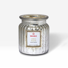 Luxury Fresh Aqua Wave Scented Candle in Glass Jar