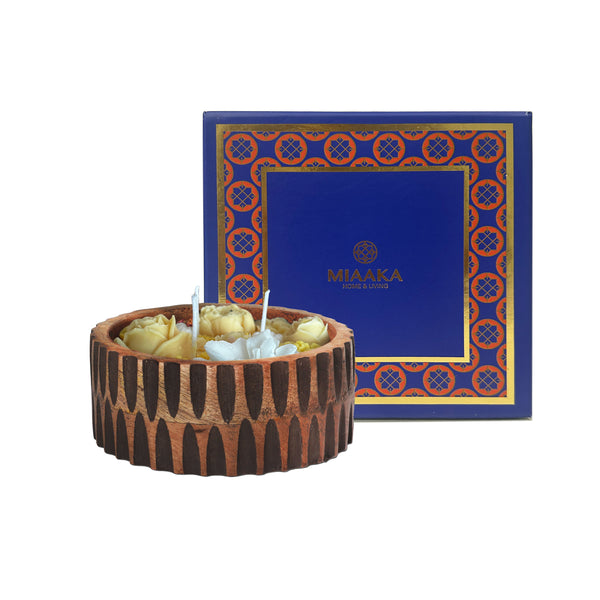 Handmade Wooden Bowl Candle for Gifting
