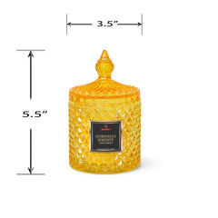 Crystal Harmony Citronella Lavender Candle in Diamond-Cut Glass Jar