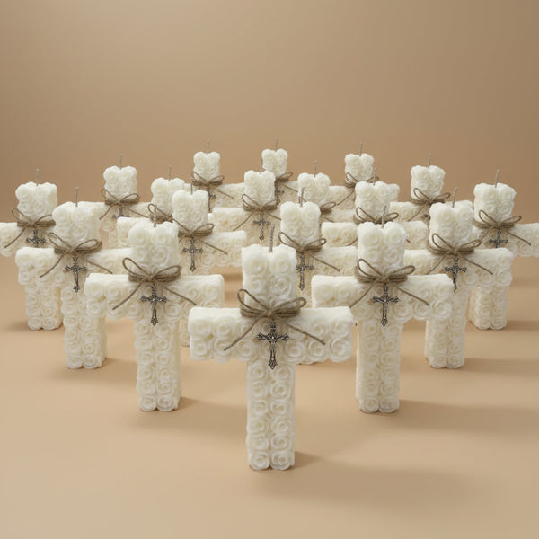 CROSS OF FAITH CANDLE - WHITE