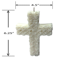 CROSS OF FAITH CANDLE - WHITE