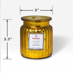 Ethereal Radiance Jasmine Aura Candle in Glass Jar