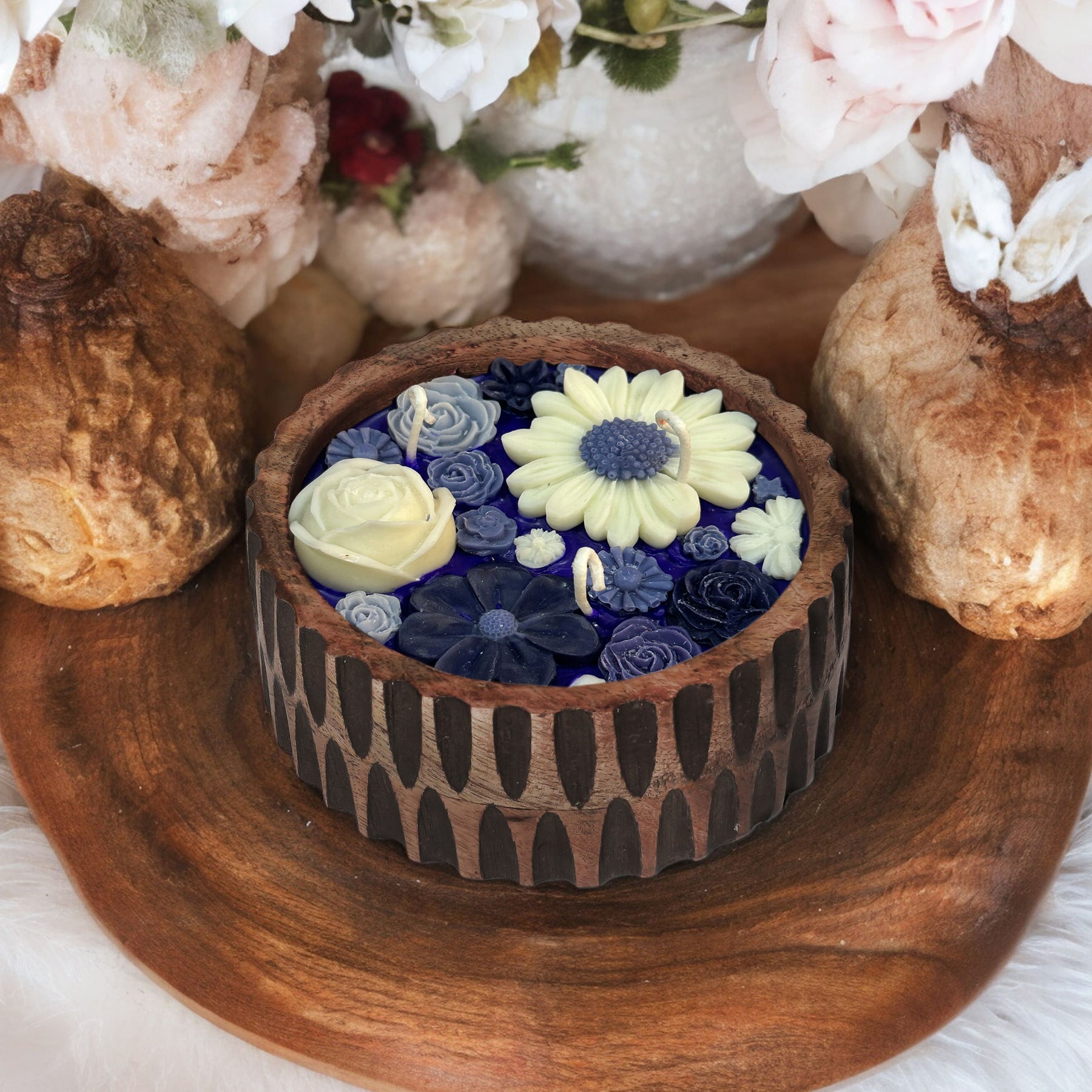Lavender Lust Wooden Bowl Candle
