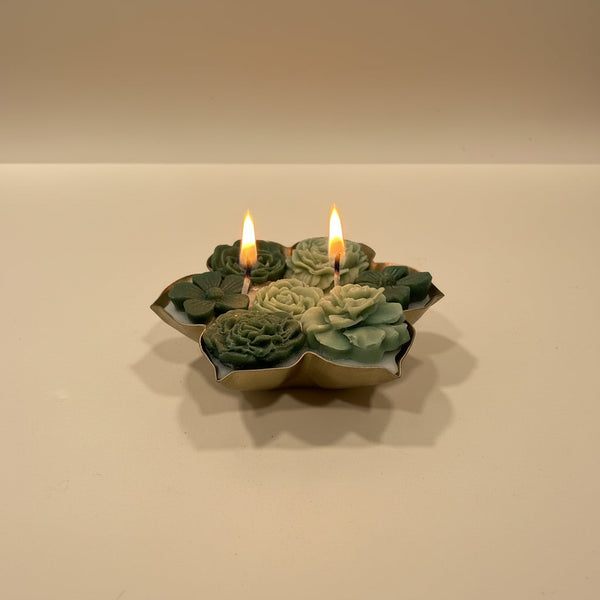 ROYAL URLI GIFT BOX - SET OF 2 GREEN CANDLE