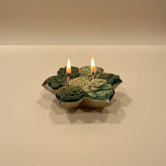ROYAL URLI GIFT BOX - SET OF 2 GREEN CANDLE