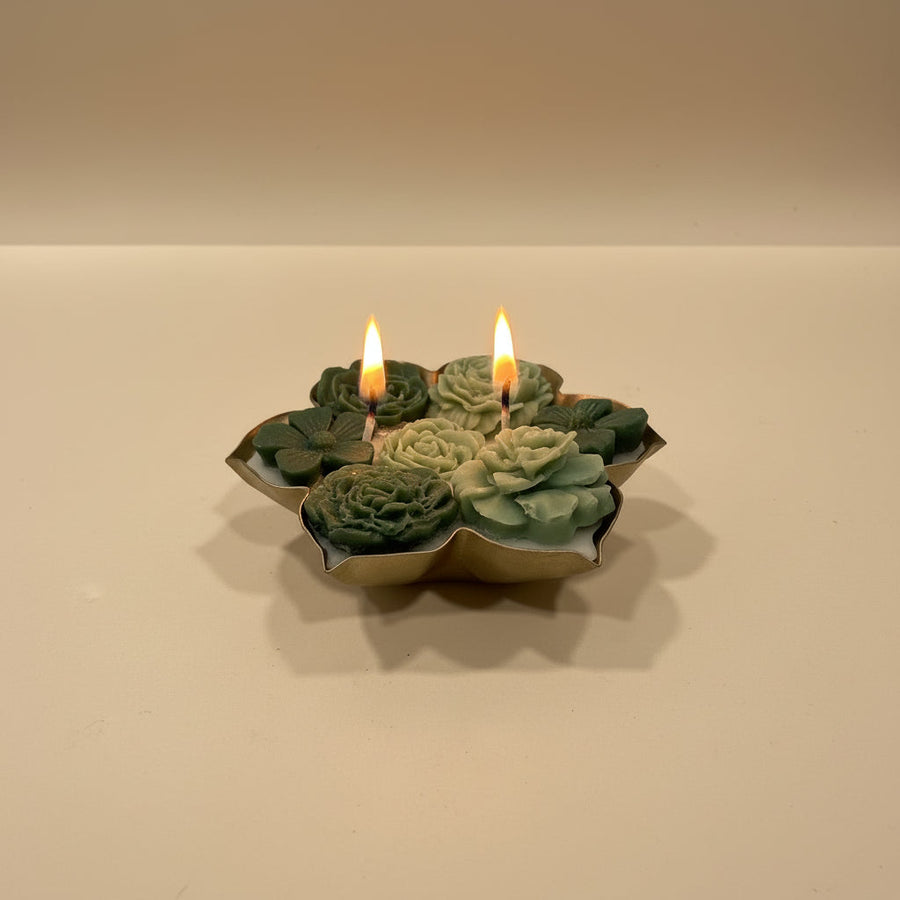 ROYAL URLI GIFT BOX - SET OF 2 GREEN CANDLE