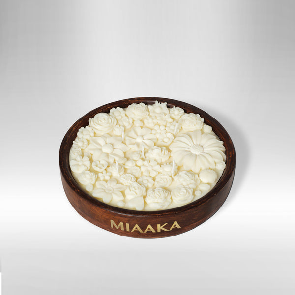 Luxury Bergamot Candle in Wooden Bowl
