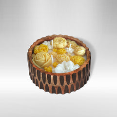 Handmade Wooden Bowl Candle for Gifting