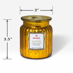 LUMINOUS BERGAMOT SCENTED GLASS JAR CANDLE