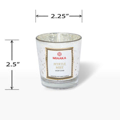Myrtle Mist Short Shine Candle for Relaxation