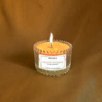 Fluted Elegance Orange Blossom Candle in Glass Jar