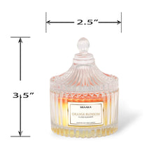 Fluted Elegance Orange Blossom Candle in Glass Jar