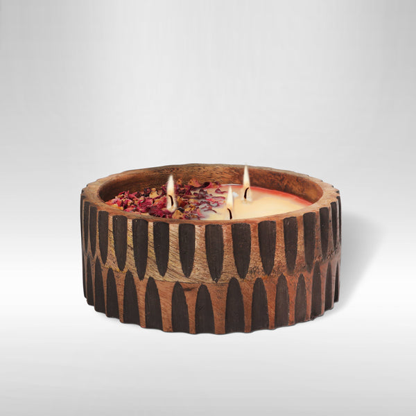 Patchouli Whispers Wooden Bowl Candle