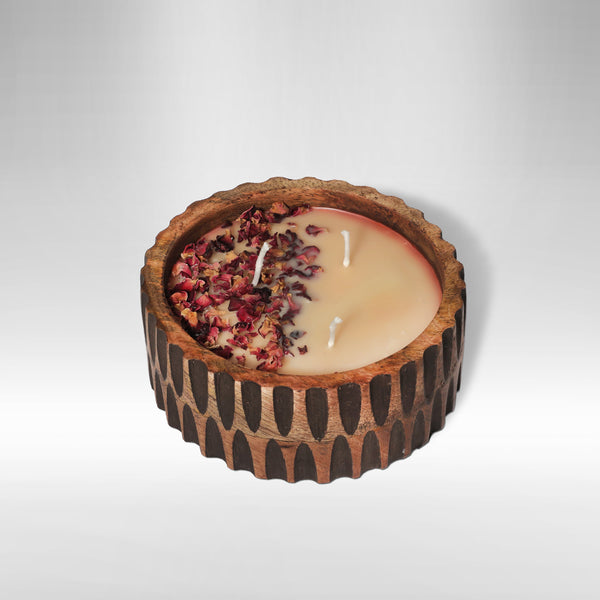 Patchouli Whispers Wooden Bowl Candle