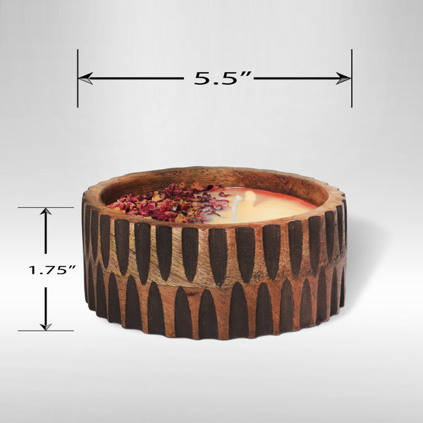 Patchouli Whispers Wooden Bowl Candle