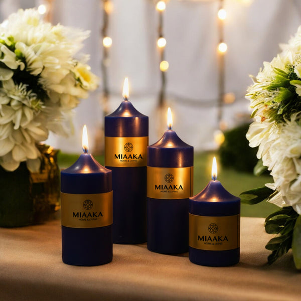 CLASSIC PILLAR CANDLE - BLUE