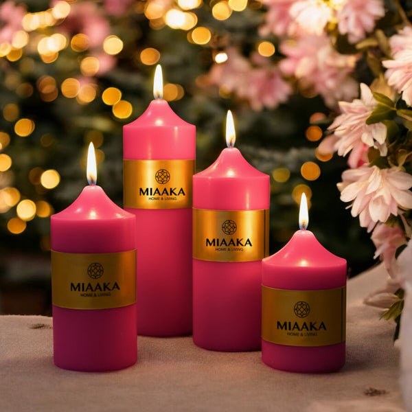 CLASSIC PILLAR CANDLE - PINK