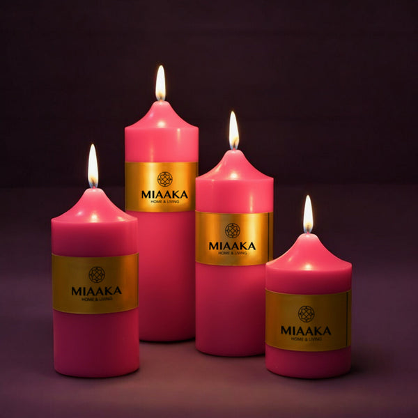 CLASSIC PILLAR CANDLE - PINK