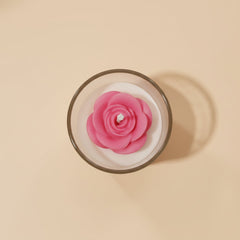 Eternal Bloom Amber Floral Glass Candle