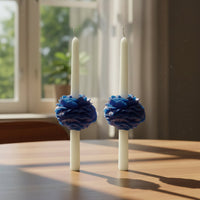 Peony Taper Lotus Lavender Soy Wax Candle Set - BLUE