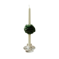 Peony Taper Spiced Oud Black Currant Soy Wax Candle Set - GREEN