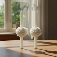 Peony Taper Rosemary Soy Wax Candle Set