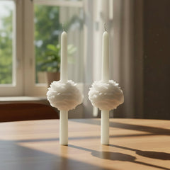 Peony Taper Rosemary Soy Wax Candle Set