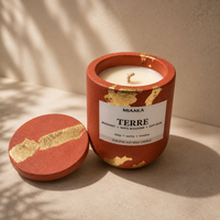 Bergamot, White Blossoms & Soft Musk — Ceramic Blossom Candle
