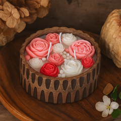 Vanilla Dream Wooden Bowl Candle