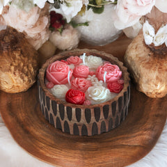 Vanilla Dream Wooden Bowl Candle