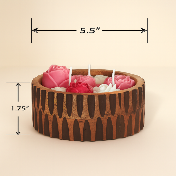 Vanilla Dream Wooden Bowl Candle