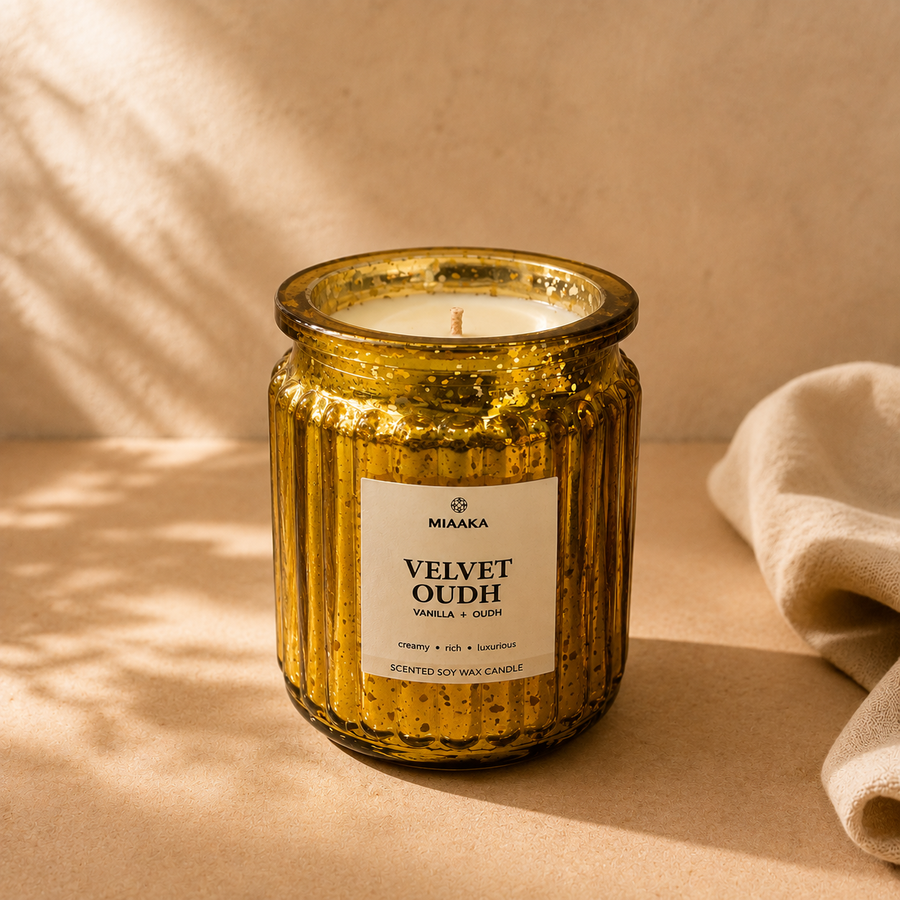 Soft Vanilla, Oudh - Ethereal Radiance Candle