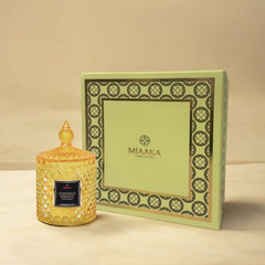 Crystal Harmony Citronella Lavender Candle in Diamond-Cut Glass Jar