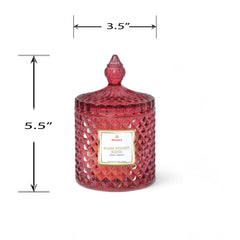Luxury Woodsy Scented Candle in Crystal Glass Jar