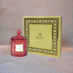 Luxury Woodsy Scented Candle in Crystal Glass Jar