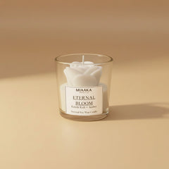 Eternal Bloom Amber Floral Glass Candle